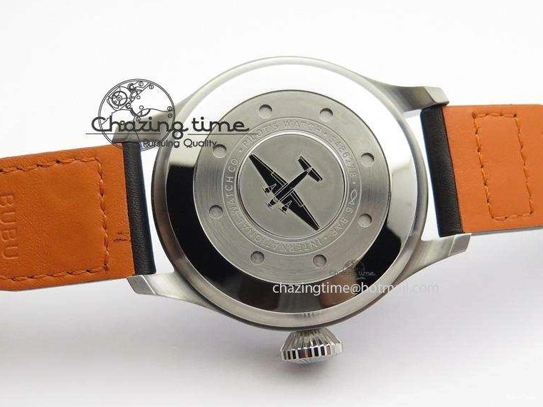 MIROTIME 0514 GoodFit Big Pilot Real PR IW500912 ZF Best Edition Black Dial On Black Leather Strap A 7287